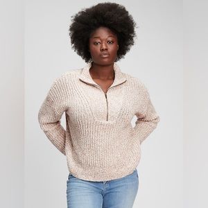 Gap Cozy Half-Zip Sweater in Clay Brown